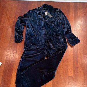 Ralph Lauren Midnight Blue Velvet pajamas set  size L